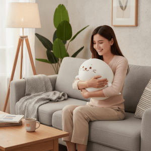 FORUM Chubby Anime Seal Plush Doll PP Cotton Soft Plush Seal Sleep Pillow Ins Funny Lying Seal Plush Toys Home Decor
