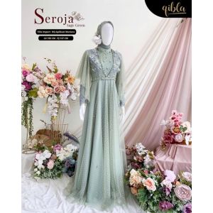 GAMIS BRUKAT TILE SEROJA EXCLUSIVE DRESS GAMIS PESTA MODEL TERBARU