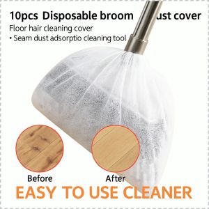 Dust Cover Broom Cover Lightweight and Easy to Use Dusting Cover Transparent High Efficiency Cleaning Floor Hairs