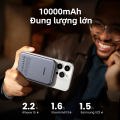Sạc pin dự phòng UGREEN 10000mAh wireless Qi2 15W Mini Power Bank USB Type C PD 30W Portable Sạc nhanh Charger Compatible for iPhone 16 15 14 Pro Max Samsung S24 Ultra Macbook Pro Model:45763. 
