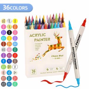 Acrylic Marker Pen Set Box-packed Coloring Set Color Pen Painting Highlighter Pen Set Art Supplies
