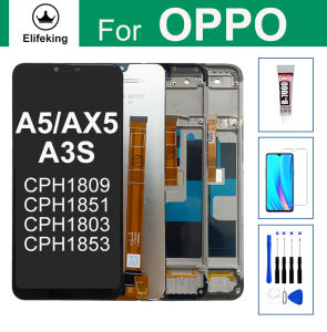 Original LCD For OPPO A5/AX5/A3s CPH1803 CPH1809 CPH1851 PBAM00 Display Touch Screen Digitizer Assembly Replacement Parts