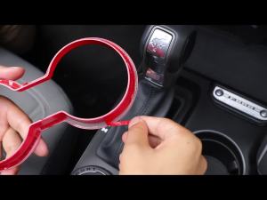 Cornerr JeCar ABS Car Front Cup Holder Trim Decoration Cover Stickers For Ford Bronco 2021 2022 Up Car Interior Mouldings Accessories 5B9Z4