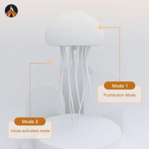 Creative Jellyfish Light Voice Control Type-C Charging Cartoon Jellyfish-Shape Night Light RGB Gradient Flexible Tentacles for Holiday Children Gifts [Jocestyle Store]