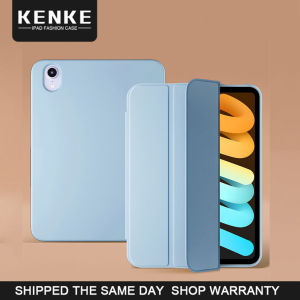 KENKE iPad Case for iPad 2022 M2 Pro 11 Pro 12.9 2020 iPad 2021 mini 6 Air 4 Air5 iPad 9th 8th 7th Generation 10.2 mini 1 2 3 4 5 Air1 Air2 case Ultra Slim Lightweight Trifold Stand Smart Auto Sleep/Wake Cover Soft TPU Silicone Back Case Sky Blue