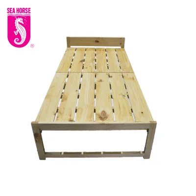 SEAHORSE KD-2FOLD Foldable Solid Wood Bed Frame Folding Single Bed