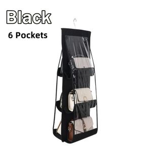 6/8 Grids Handbag Storage Artifact Bag Dust-proof Cover Handbag Storage Hanging Handbag Shelf Household Dormitory Storage Bag Organizer
