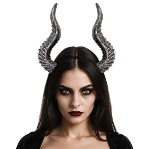 Gothic Style Adjustable Devil Horn Headbands Elegant Hair Accessory For Women Men Parties Weddings