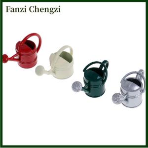 Fanzi 1Pc 1:12 Dollhouse miniature metal watering can model dollhouse accessories