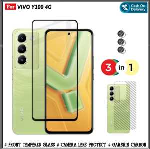 Paket 3IN1 Tempered Glass VIVO Y100 4G Y100 5G Y27S NFC Y50 Y30 Y30I Y30S Tempered Glass Full Layar