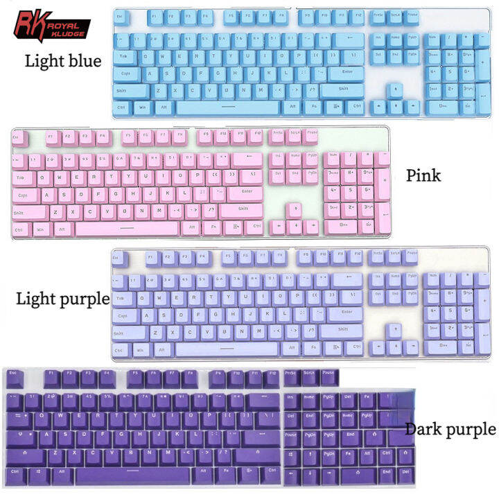 104 Keys ABS Pink Black White Grey Keycaps OEM Profile Universal Light Throught Key Cap for RK61 GK61 RK87