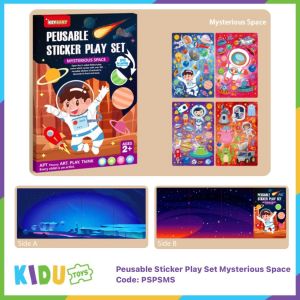 Buku Stiker Anak Kualitas Premium 86cm x 33cm Mudah Copot Pasang Peelable Reusable Sticker Play Set Kidu Toys