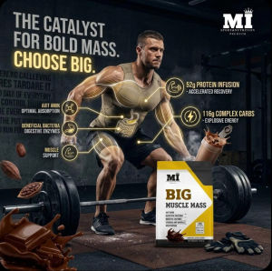 BỘT BIG MUSCLE MASS MI VỊ CHOCOLATE TÚI 1260G