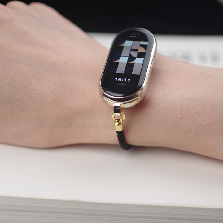 Mi Band 8 7 6 4 3 สายดีไซน์ใหม่กำไลข้อมือสำหรับ Xiaomi Smart Band 8สาย ...