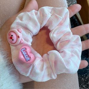 Hair Tie 🎀 Loopy粉色小海狸发圈 Getah Rambut Loopy Comel Warna Merah Jambu Cute Loopy Hair Rope Hair Ring Hair Accessories