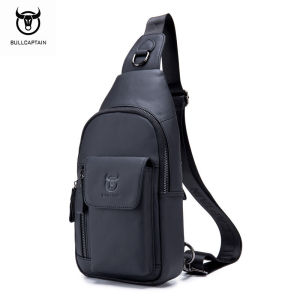BULLCAPTAIN Mobile Burglar Shoulder Messenger Bag Mens Leather Chest Bag