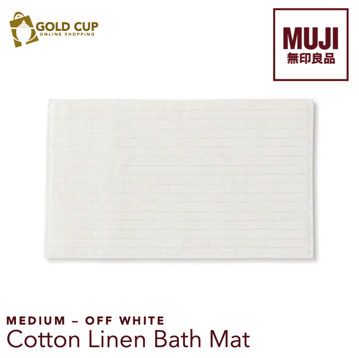 MUJI Cotton Linen Bath Mat Medium Off White Lazada PH