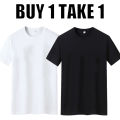 2024 men- Shirt Loose Couples Shirts Cotton T-shirt Crew Neck Black Plain Casual Womenswear. 