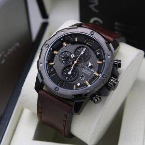 Jam Tangan Pria Alexandre Christie AC 6613 AC6613 AC 6410 AC 6280 AC 6295 Original Garansi Resmi 1 Tahun - Tali Kulit