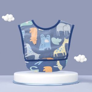 Yếm chống thấm bản to mềm mại họa tiết đáng yêu yếm dãi yếm ăn dặm có nút bấm sau gáy cho bé-HAUSE