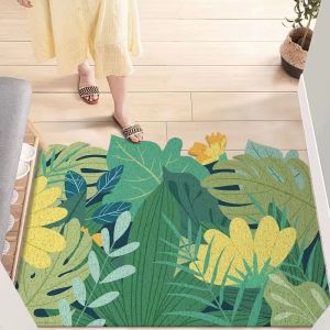 Lụa vòng tròn nhỏ tươi ins gió thảm lót sàn lối vào cửa thảm dày chống trơn trượt hiên nhà thảm ngoài trời thảm cửa có thể cắt theo ý muốn