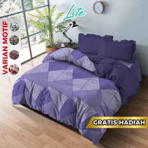 Bed Cover Set Sprei Rumbai 180x200 King B2 Kintakun Lite Minimalis Microfiber Hi-breath 39cm OL