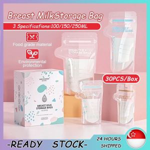 【SG Stock】100ml 150ml 250ml Breastmilk Breast Milk Storage Bag Spout Double zippe Breast Milk Storage Bags