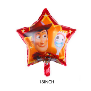 Balon Foil Jumbo Toy Story Woody Jessie Buzz Lightyear Lotso 18 inch Balon Bulat Bintang Toy Story Perlengkapan Dekorasi Pesta Ulang Tahun