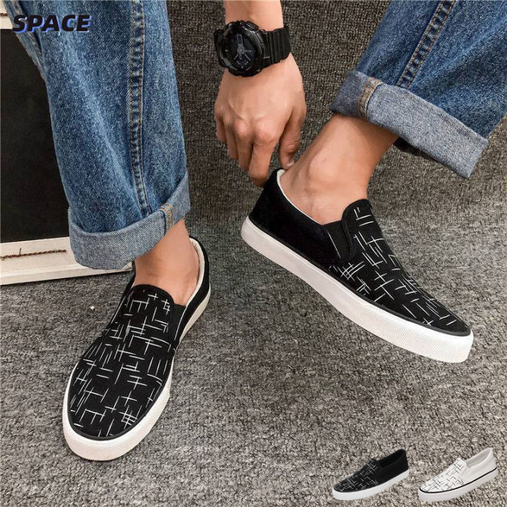 Space. Men s Denim Black Slip ons Loafers for Men M230 Standard Size