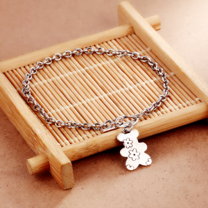 สร้อยข้อมือนักเรียนญี่ปุ่นเกาหลีเพื่อนสนิทคุกกี้หมีจี้คู่น่ารักเรียบง่ายแฟชั่นเย็น