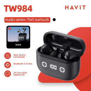 Havit TW984 Wireless Noise Cancelling Bluetooth Earphones with Digital Display Sports Earphones