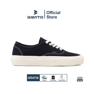 Bavito Armagan Authentic Hitam Putih - Sepatu Sneakers Casual Pria Wanita Sie 36-44