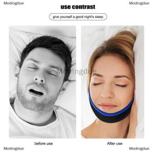 [COD] Modingdue สายรัดคางไนลอนยืดหยุ่นป้องกันการนอนกรน สายรัดคางสำหรับหายใจขณะหลับปรับปรุงอุปกรณ์ดูแลการนอนกรน