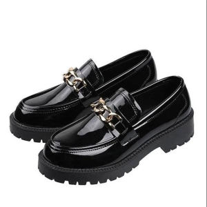 35-40 Loafers British style comfortable patent leather platform shiny womens shoes