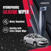 Kamatto Wiper Perodua Bezza (2016-Present) Hydrophobic Silicone Windshield Wiper Water Repelling Coating