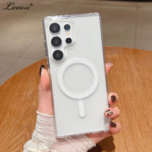 Luxury Transparent Acrylic Case for Samsung Galaxy S25 S26 Ultra S24 S22 Plus S23 S21 FE A16 A35 A55 Magnetic Clear Slim Cover