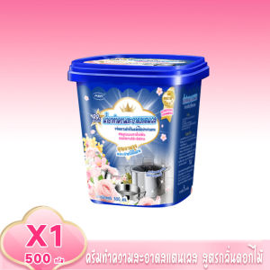 AJYF ครีมทำความสะอาดสแตนเลสสำหรับใช้ในครัว💡 ขจัดคราบไหม้ที่ก้นหม้อและคราบดำ สารทำความสะอาดที่ทรงพลังสำหรับการขจัดสนิม ขนาด 500 กรัม