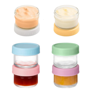 6Pieces Reusable Glass Sauce Containers Durable Sauce Containers Salad Dressing Cups For Home And Restaurant Use