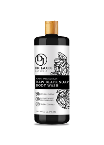 DR. JACOBS NATURALS RAW BLACK SOAP 32oz - Made in USA - miracle detoxifier - Generating purifying bubbles to remove dirt dead skin cells and excess oil revealing a brighter-looking complexion. Black soap deeply cleanses and unclogs pores