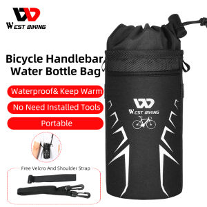 WEST BIKIGN Túi Xe Đạp Túi Ấm Cách Nhiệt Ấm Xe Đạp Đường Trường Xe Đạp Leo Núi Di Động Có Túi Đựng Chai Nước Túi Lạnh Túi Đựng Chai Túi Đựng Chai Phụ Kiện Xe Đạp