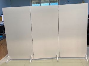 บานเฟี้ยม/ฉากกั้นบานทึบ ขนาดต่อบานกว้าง 60xสูง120Cm หนา10มิล (ประกอบบานพับเรียบร้อยสามารถตั้งได้เลย)กดเลือกกี่บาน พร้อมขา