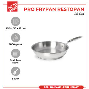 Pro Fry Pan 28cm RESTOPAN by SUPRA Stainless 304 (1011486)(F7)