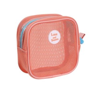 GUAIP Zipper Mesh Makeup Bag Visable Square Transparent Cosmetic Bag Portable Organizer Case Toiletry Storage Bag Travel