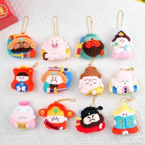 JOYPICKS เจ้าแม่กวนอิม พวงกุญแจเทพเจ้าแห่งความมั่งคั่งแม่เหล็ก ลอร์ดดวงจันทร์ Yuchi Gong แม่เหล็กติดตู้เย็นเทพเจ้าจีน สร้างสรรค์และสร้างสรรค์ แบบสุ่มสไตล์ ตุ๊กตาเทพเจ้าแห่งอายุยืนจี้ ตกแต่งกระเป๋าเป้สะพายหลัง