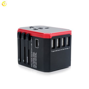 Phích Cắm Chuyển Đổi Thông Dụng Toàn Cầu Với 4 Phích Cắm USB Bộ Chuyển Đổi Du Lịch Bộ Sạc Chuyển Đổi Toàn Cầu UK US EU AUS