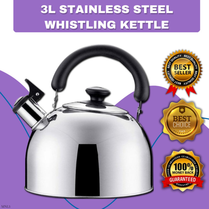 Top Seller STAINLESS STEEL WHISTLING KETTLE Kitchen Water Boiler Heat Pot  Coffee and Tea Pot Kettle Anti Scalding Handle Hot Kettles Stovetop 