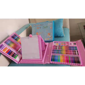 Mega Crayon Art Set 208 Pensil Warna Crayon / 208Pcs Set Mewarnai Set /Pensil crayon (Alat Menggambar atau Mewarnai) Hadiah anak-anak