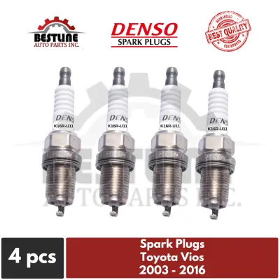 Spark Plugs for Toyota Vios First Second and Third Generation 2003 to 2016 to Robin Batman Superman 4 pcs Denso K16TT (old stock) changed new code to K16R-U