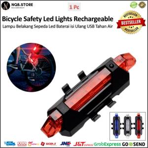 Lampu Belakang SEPEDA LED COB PERSEGI 4 Mode Tail Light USB Rechargeable Anti Air Waterproof