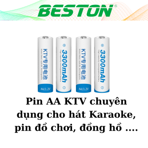 Pin sạc Beston AA 1.2V Ni-MH KTV 3300mAh - 4 pin chuyên dụng cho mic hát karaoke